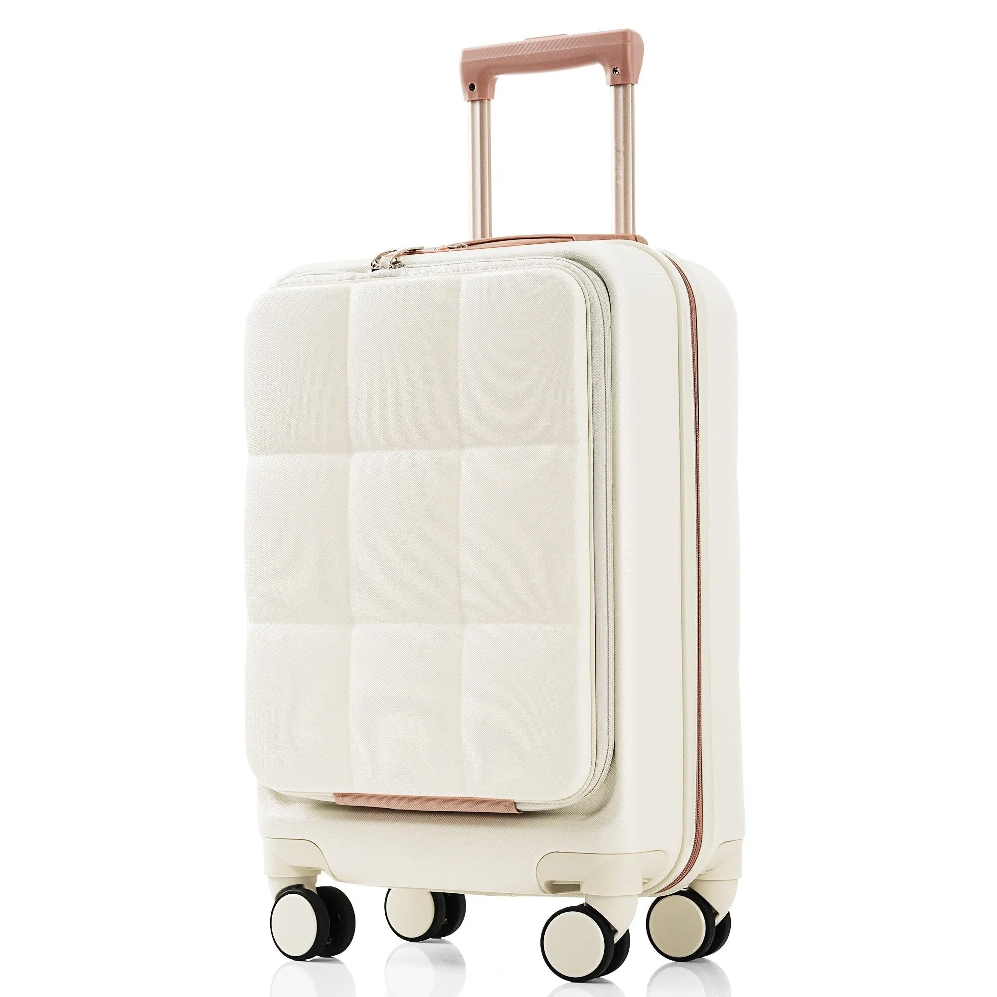 3 Piece Expandable Luggage Set with USB Port & Spinner and Cup Holder