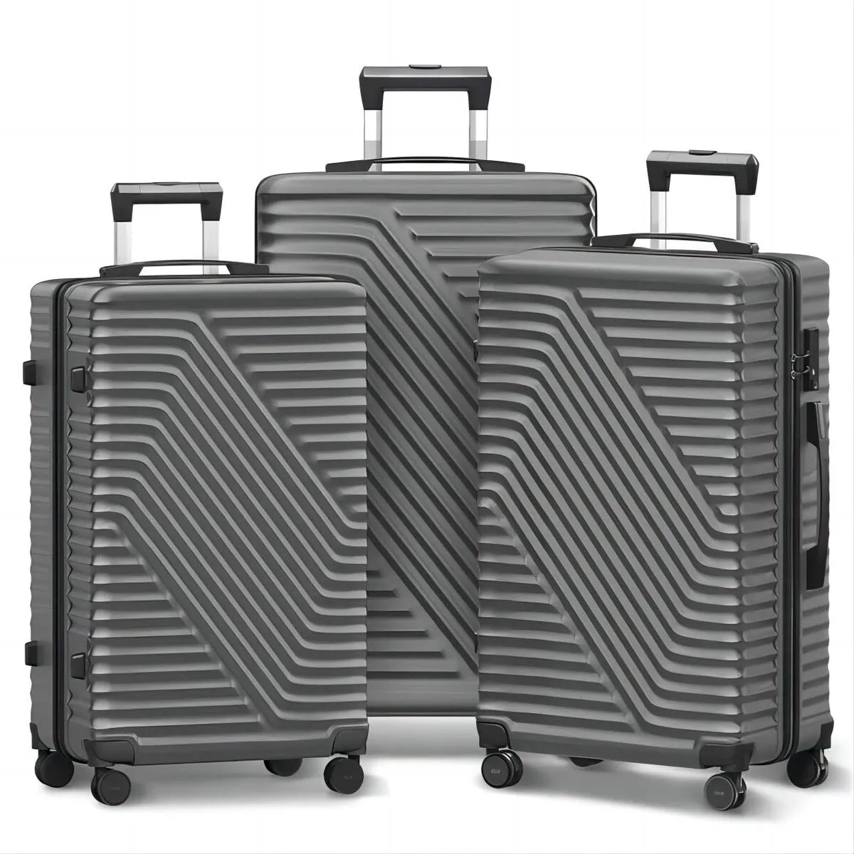 3 Piece Luggage Sets Hard Shell Luggage Sets with Spinner Wheels TSA Lock, 20in/24in/28in