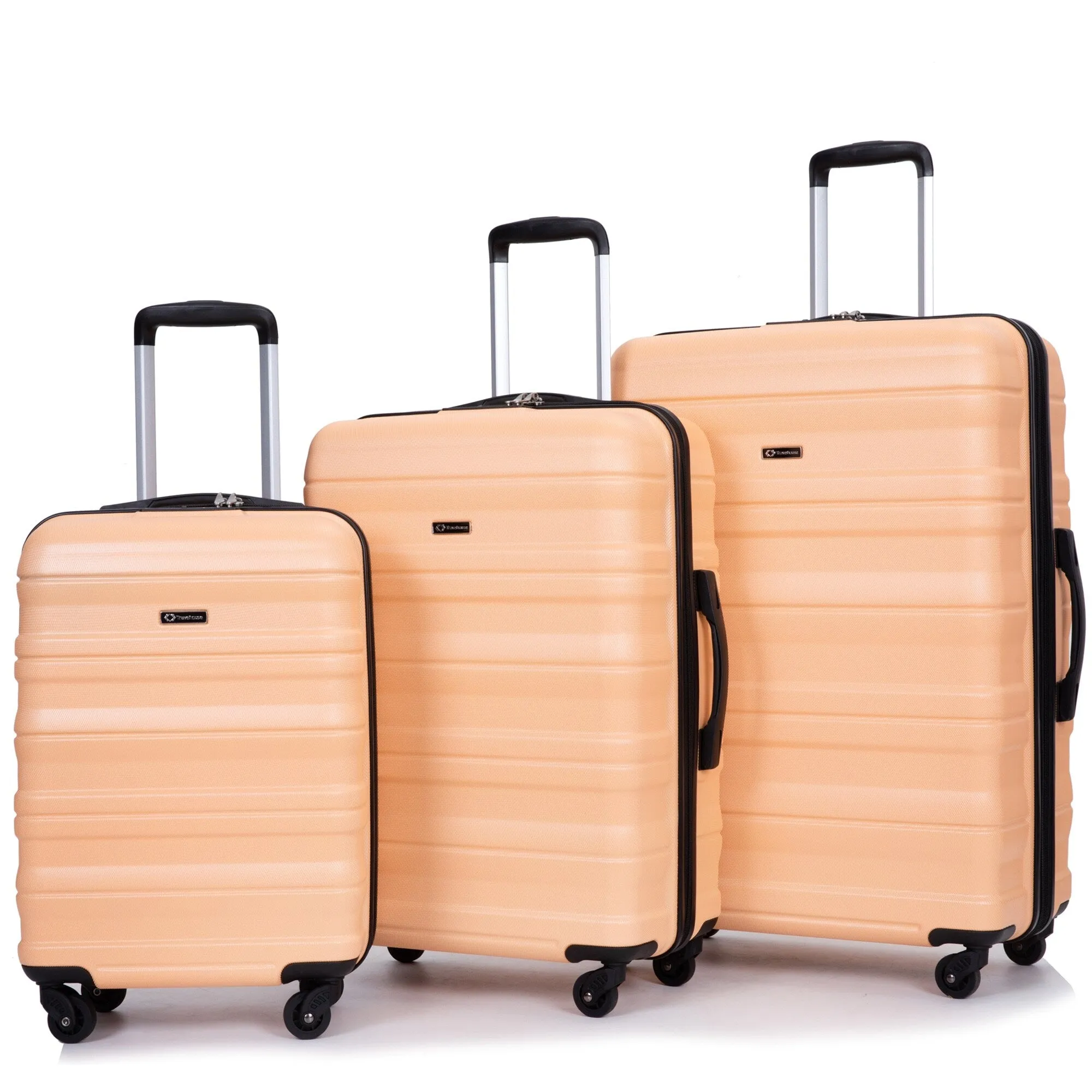 3 Piece Luggage Sets PC Lightweight & Durable Expandable Suitcase with Two Hooks, Spinner Wheels, TSA Lock, (21/25/29)