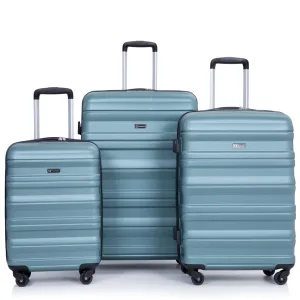 3 Piece Luggage Sets PC Lightweight & Durable Expandable Suitcase with Two Hooks, Spinner Wheels, TSA Lock, (21/25/29)