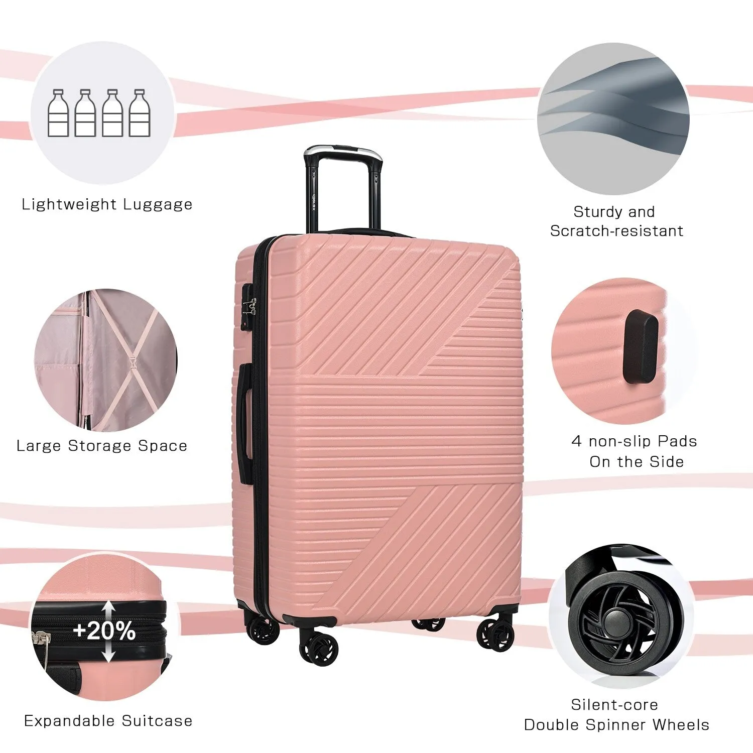 3 Piece Luggage Sets Suitcase/Trunk /Check-in Luggage /Carry-on Luggage