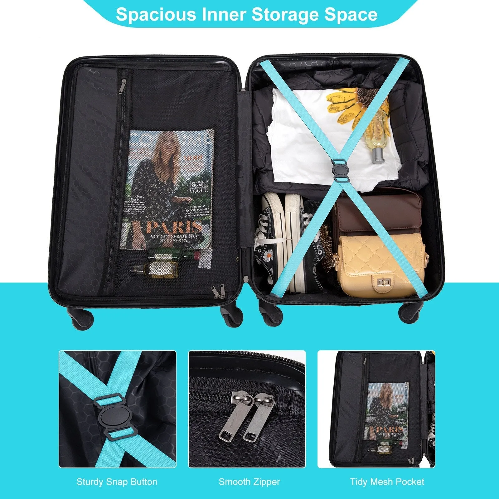 3 Piece Luggage Sets Suitcase/Trunk /Check-in Luggage /Carry-on Luggage