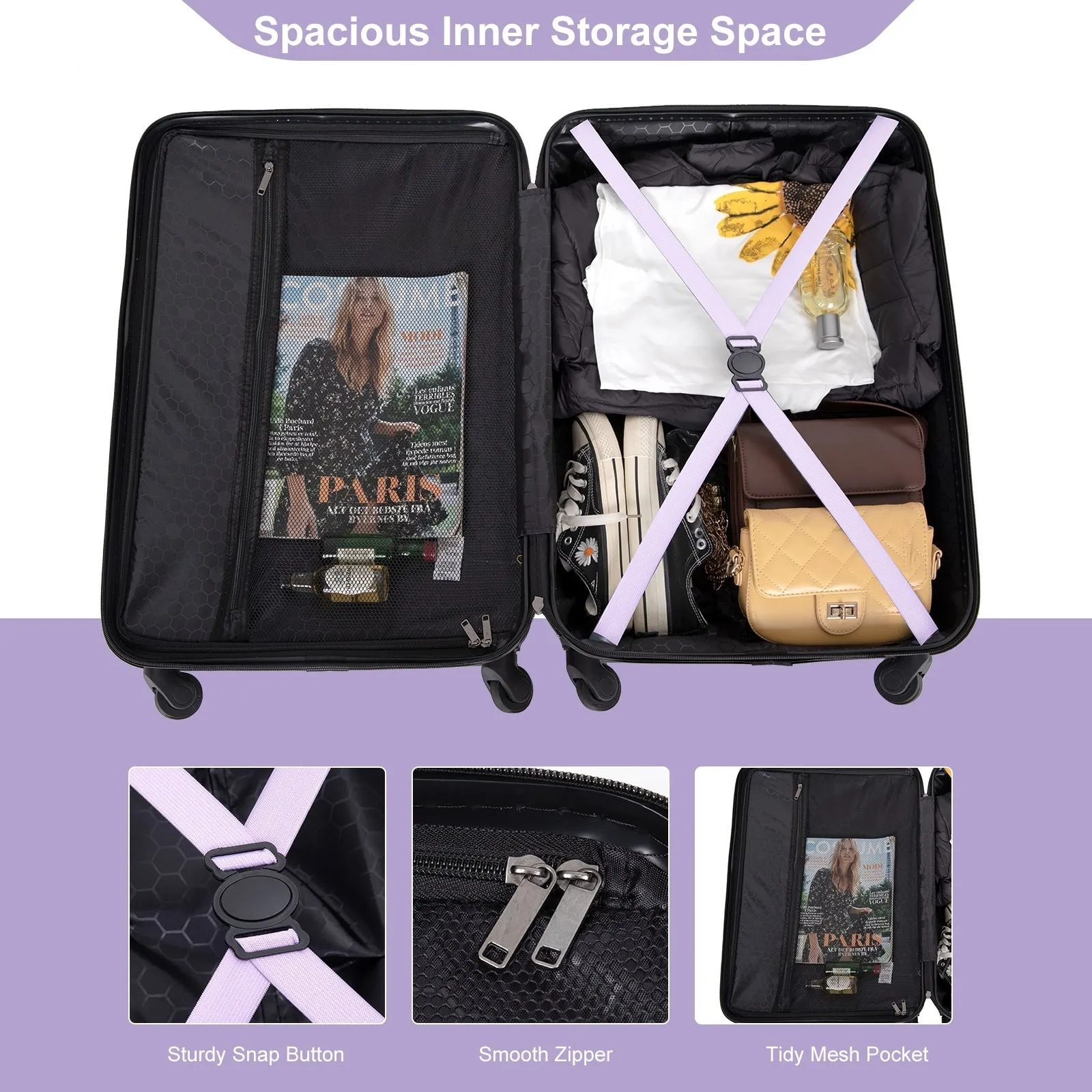 3 Piece Luggage Sets Suitcase/Trunk /Check-in Luggage /Carry-on Luggage