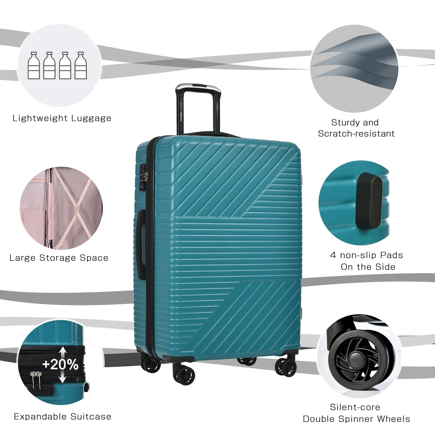 3 Piece Luggage Sets Suitcase/Trunk /Check-in Luggage /Carry-on Luggage
