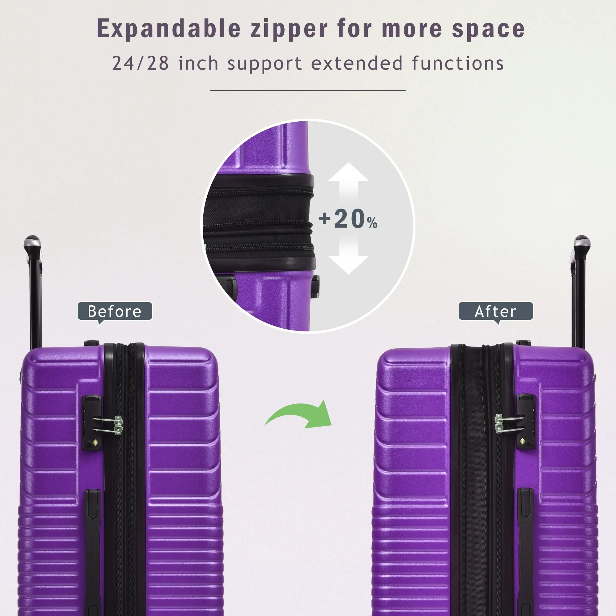 3 Piece Luggage Sets Suitcase/Trunk /Check-in Luggage /Carry-on Luggage