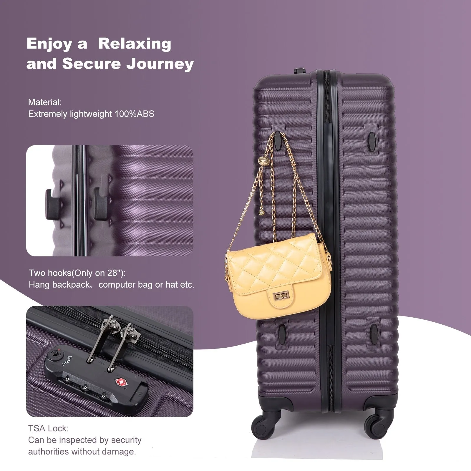 3 Piece Luggage Sets Suitcase/Trunk /Check-in Luggage /Carry-on Luggage