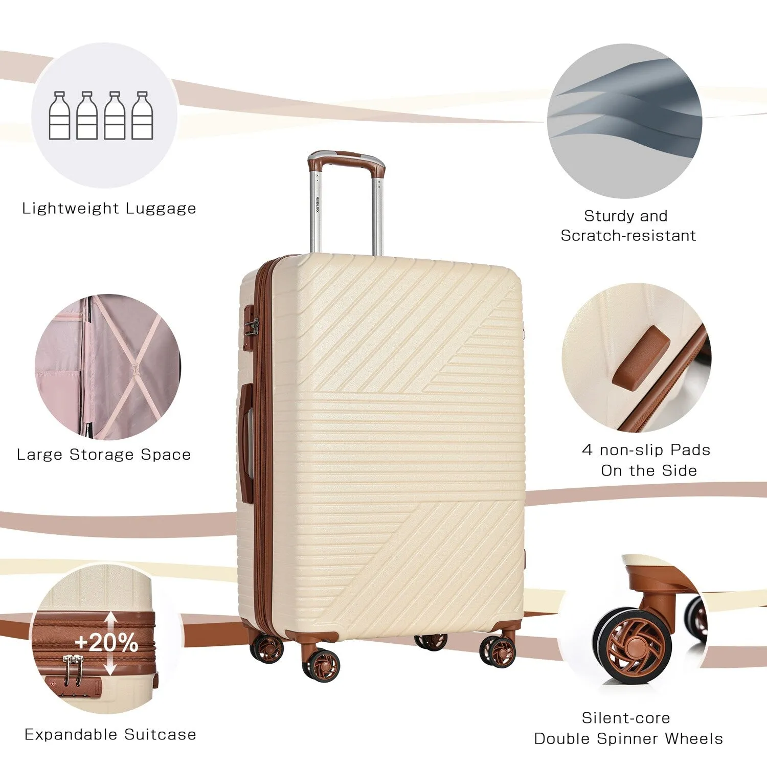 3 Piece Luggage Sets Suitcase/Trunk /Check-in Luggage /Carry-on Luggage