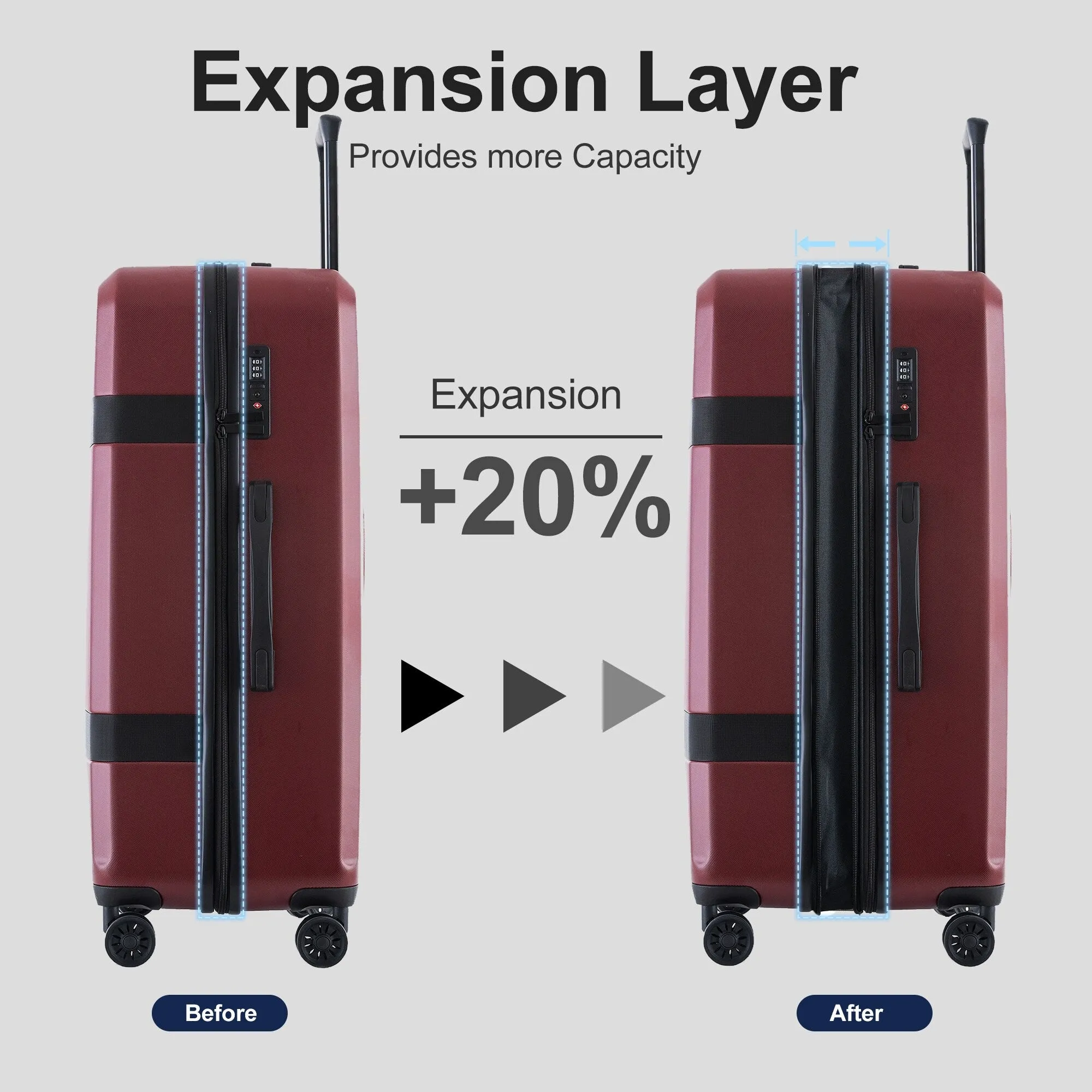 3 Piece Luggage Sets Suitcase/Trunk /Check-in Luggage /Carry-on Luggage