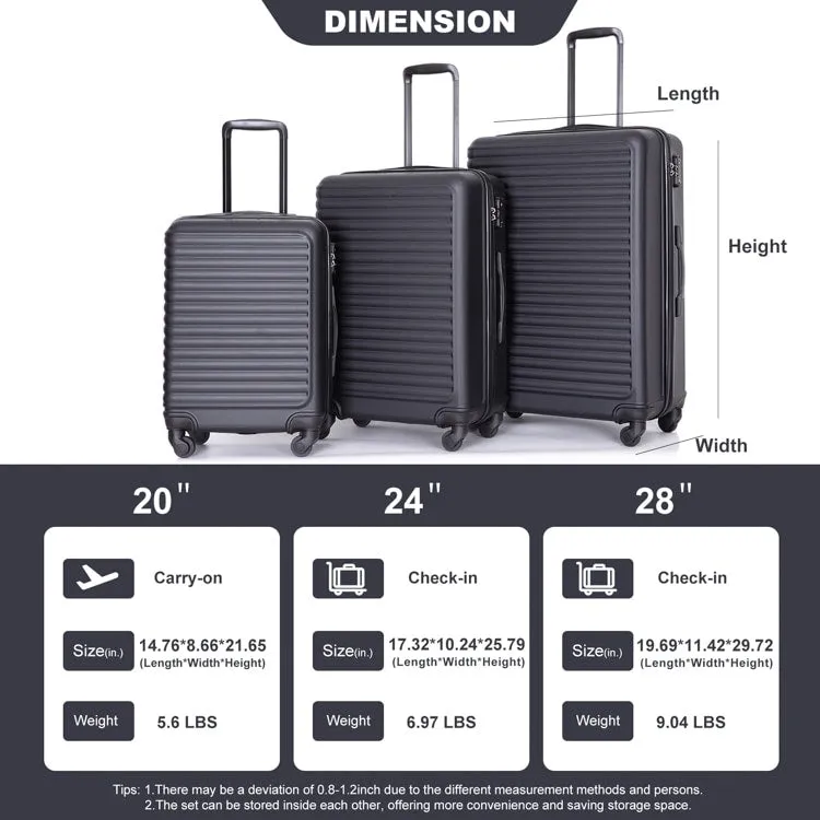 3 Piece Luggage Sets Suitcase/Trunk /Check-in Luggage /Carry-on Luggage