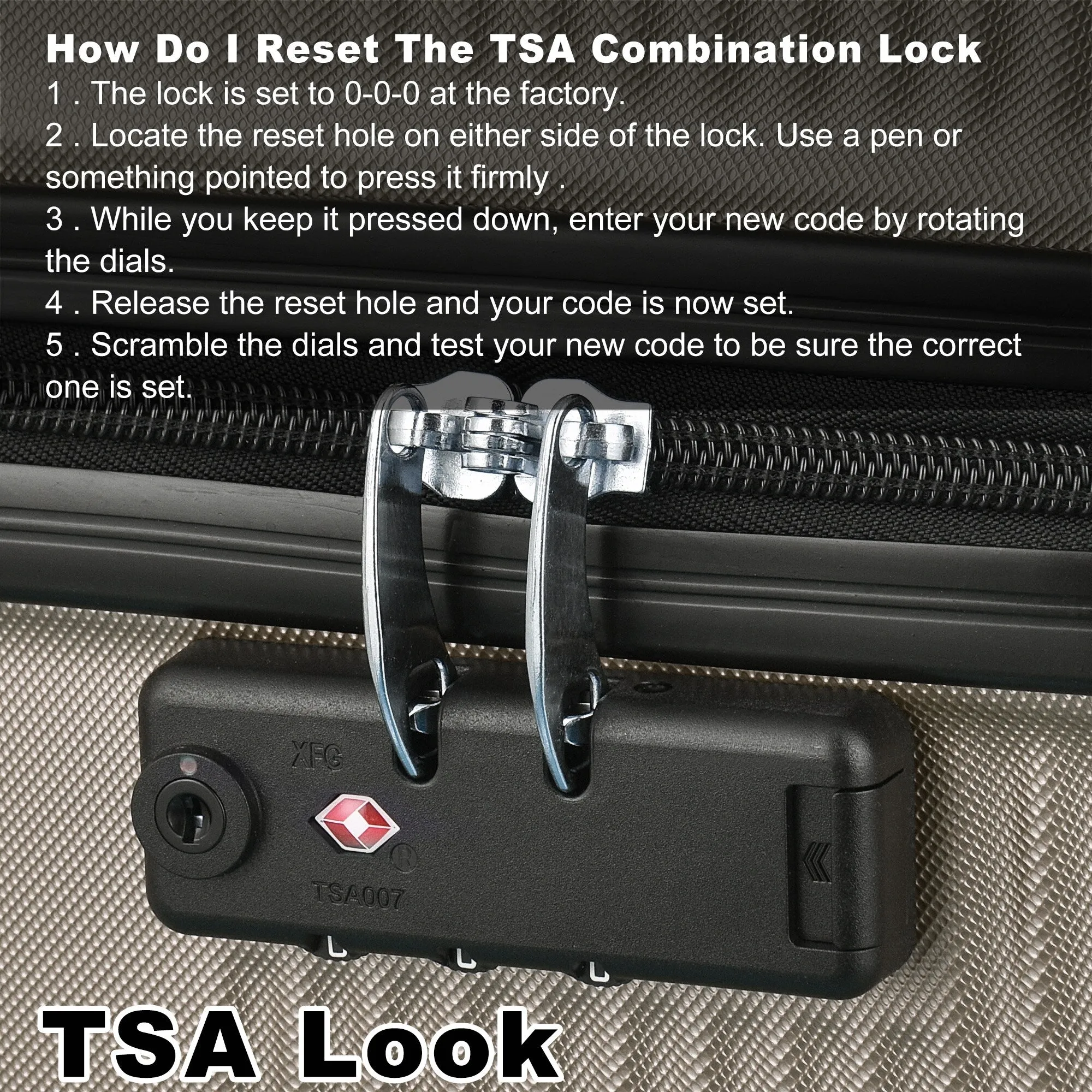 3 Piece Luggage with TSA Lock ABS, Durable Luggage Set, Lightweight Suitcase with Hooks, 20in/24in/28in