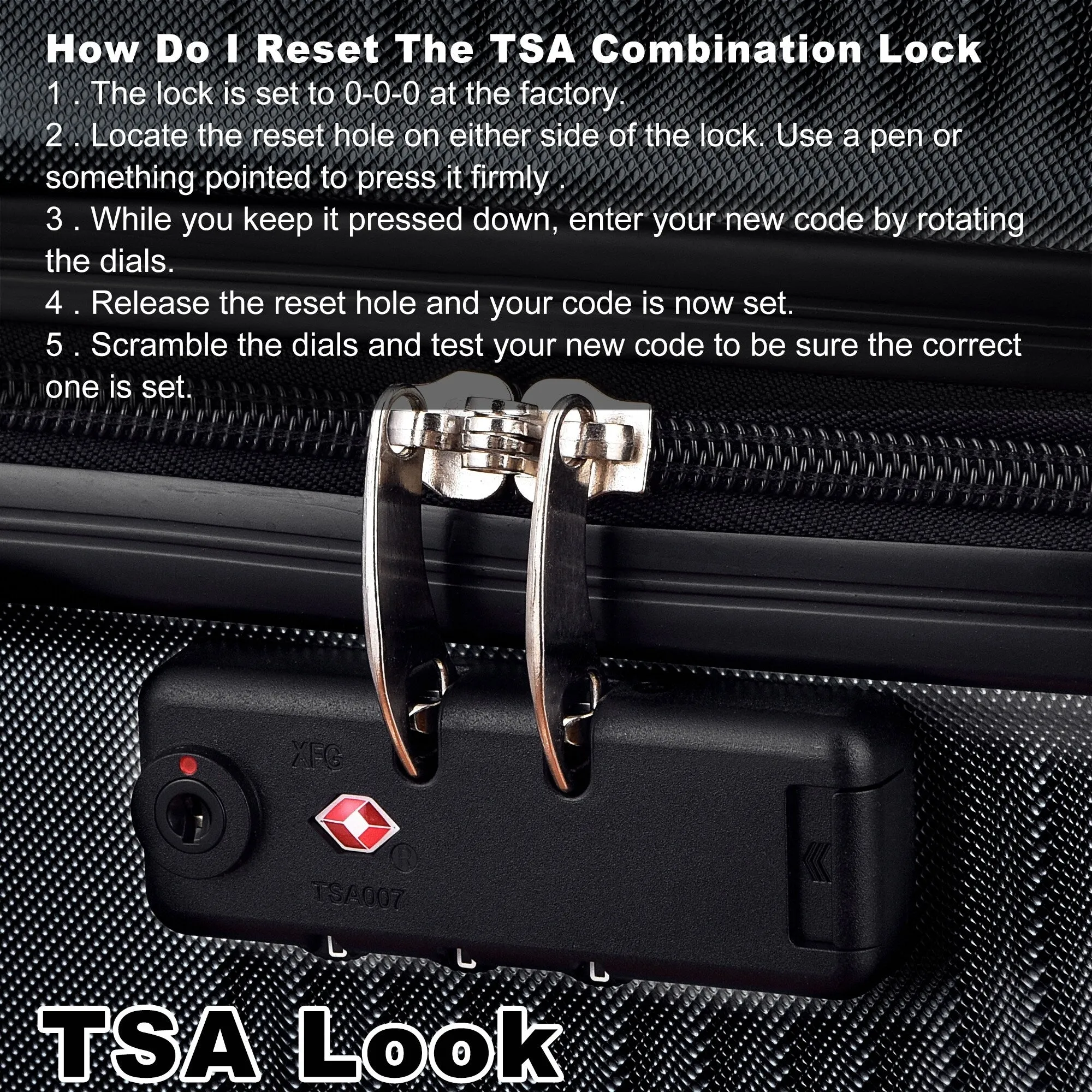 3 Piece Luggage with TSA Lock ABS, Durable Luggage Set, Lightweight Suitcase with Hooks, 20in/24in/28in