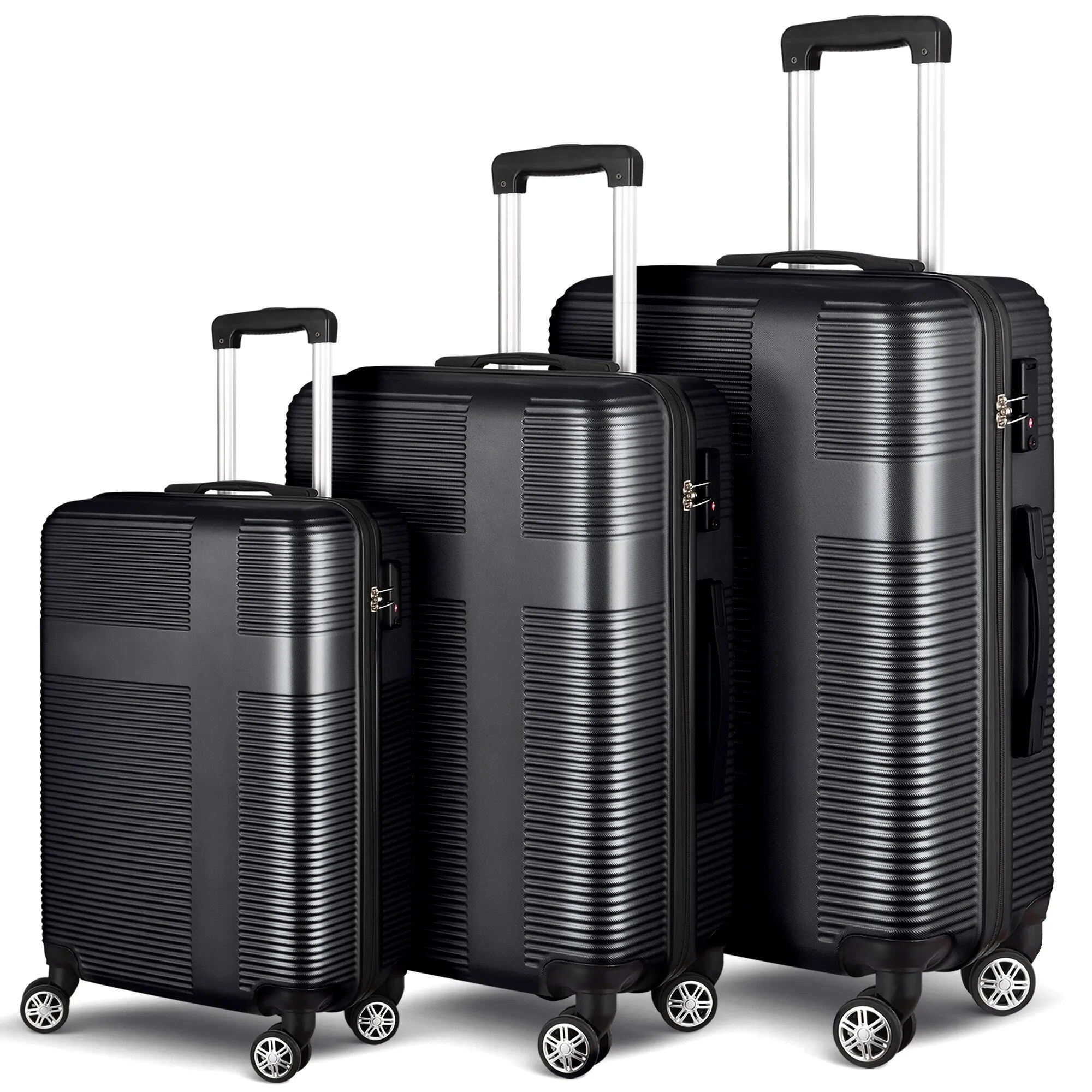 3 Piece Luggage with TSA Lock ABS, Durable Luggage Set
