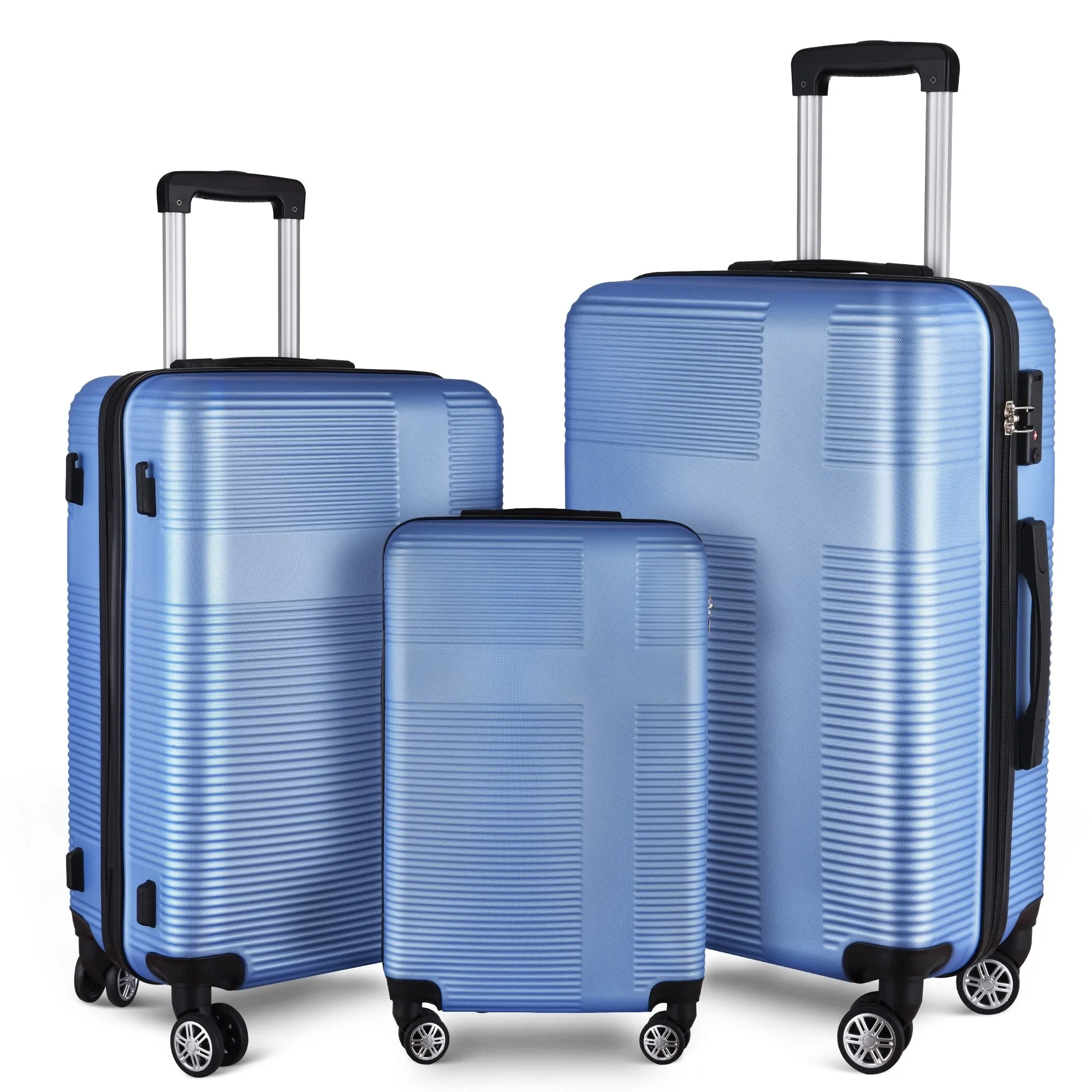 3 Piece Luggage with TSA Lock ABS, Durable Luggage Set