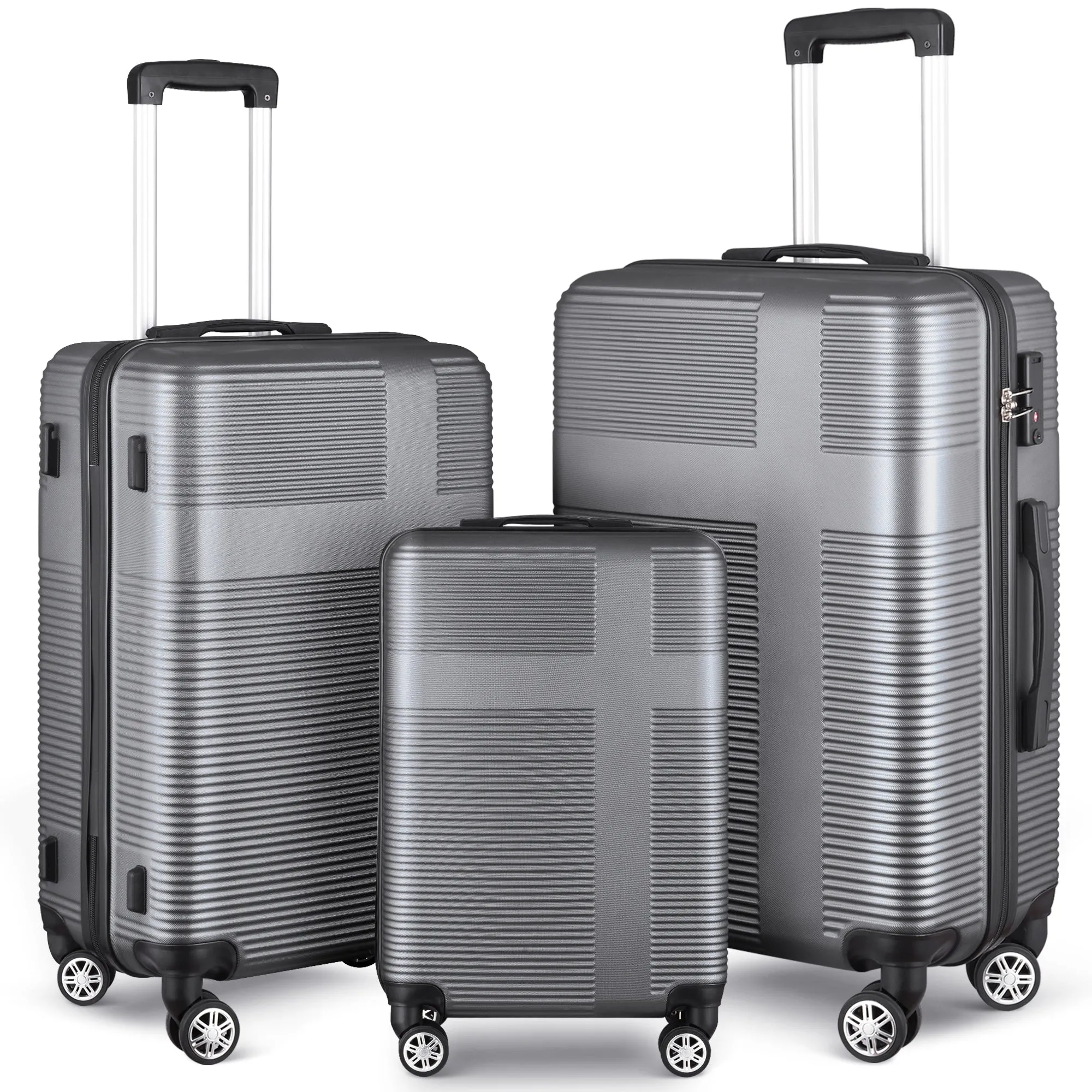 3 Piece Luggage with TSA Lock ABS, Durable Luggage Set