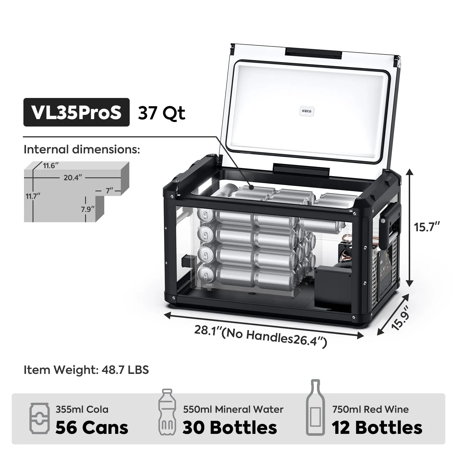 37QT VL35ProS Portable Freezer with PB1000 Power Station | ICECO