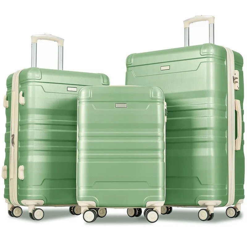 3pcs 20'' 24'' 28'' Luggage Sets, ABS Hardshell Luggage, Lightweight Suitcase Sets, Trunk with TSA Lock and Spinner Wheels