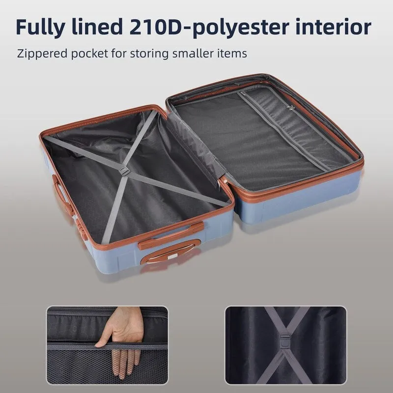 3pcs 20'' 24'' 28'' Luggage Sets, ABS Hardshell Luggage, Lightweight Suitcase Sets, Trunk with TSA Lock and Spinner Wheels