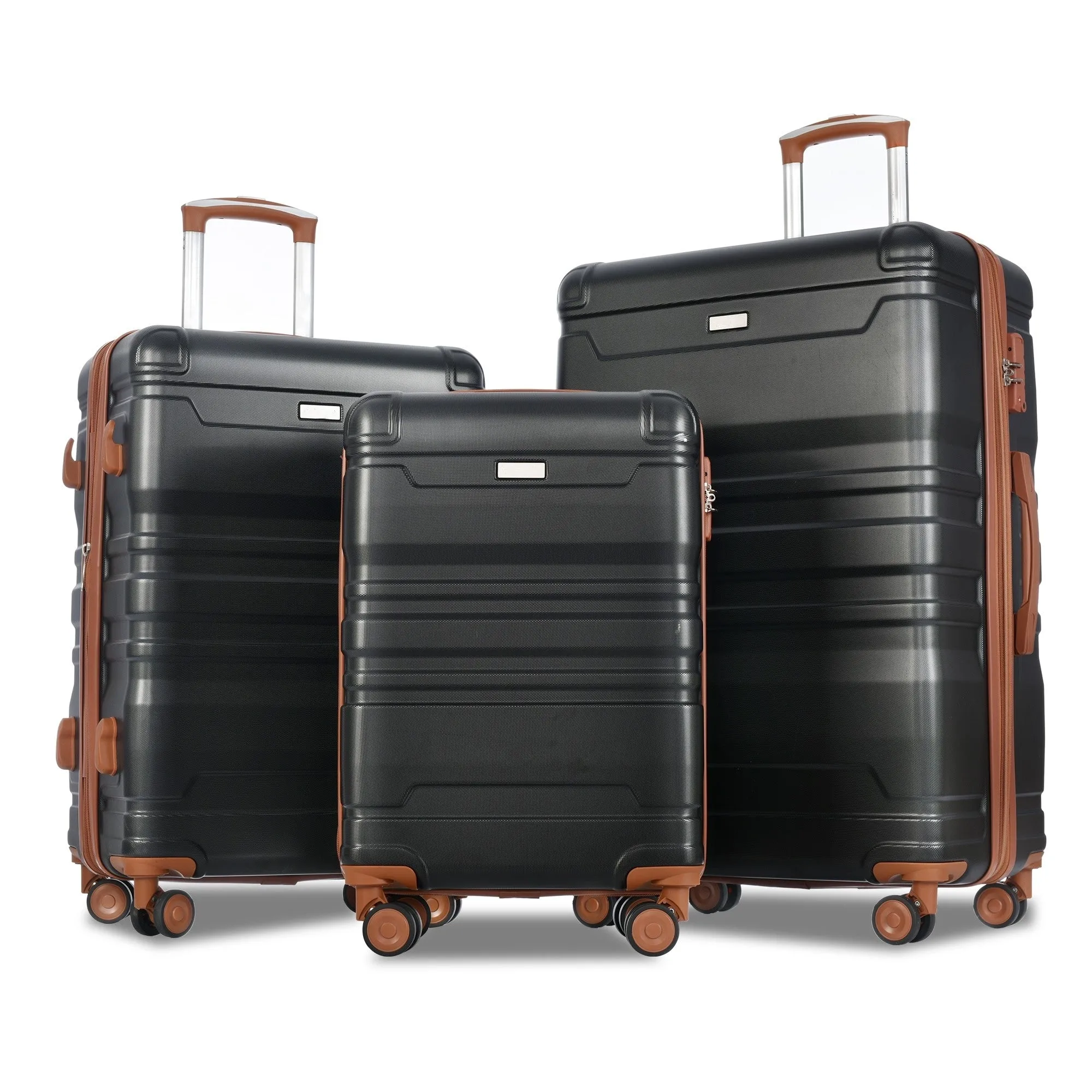 3pcs 20'' 24'' 28'' Luggage Sets, ABS Hardshell Luggage, Lightweight Suitcase Sets, Trunk with TSA Lock and Spinner Wheels