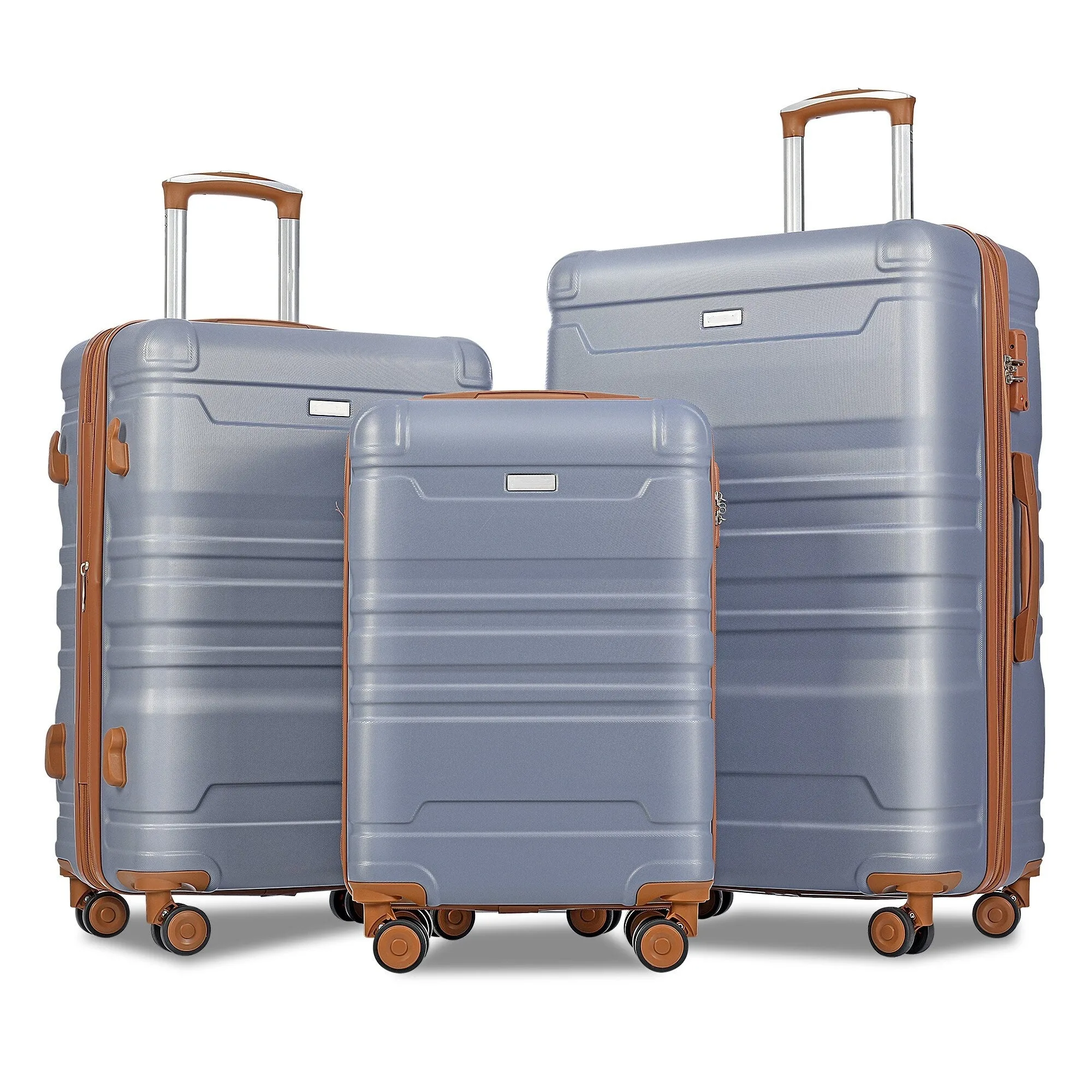3pcs 20'' 24'' 28'' Luggage Sets, ABS Hardshell Luggage, Lightweight Suitcase Sets, Trunk with TSA Lock and Spinner Wheels
