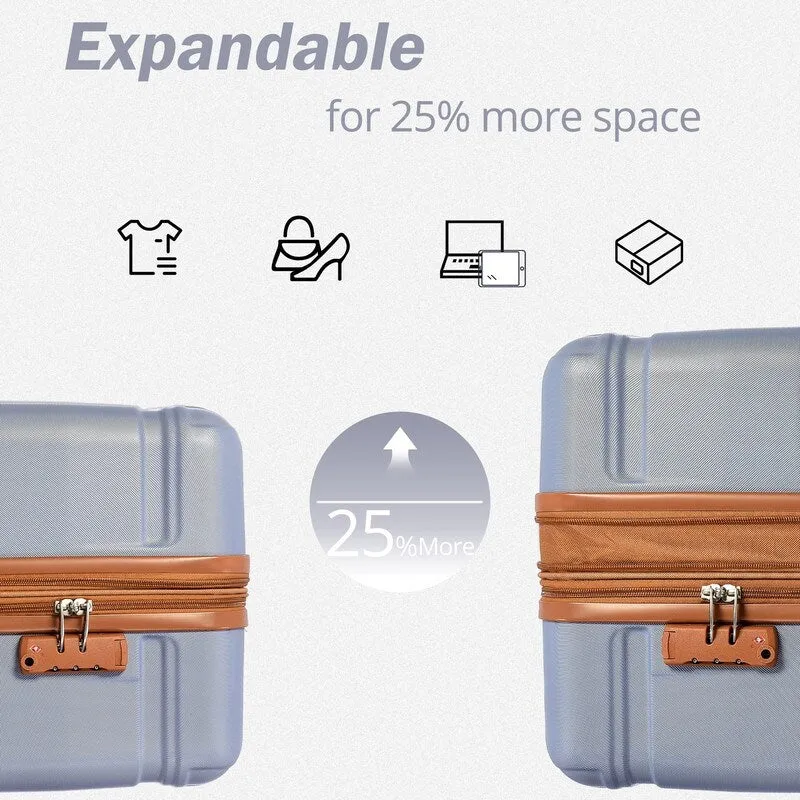 3pcs 20'' 24'' 28'' Luggage Sets, ABS Hardshell Luggage, Lightweight Suitcase Sets, Trunk with TSA Lock and Spinner Wheels