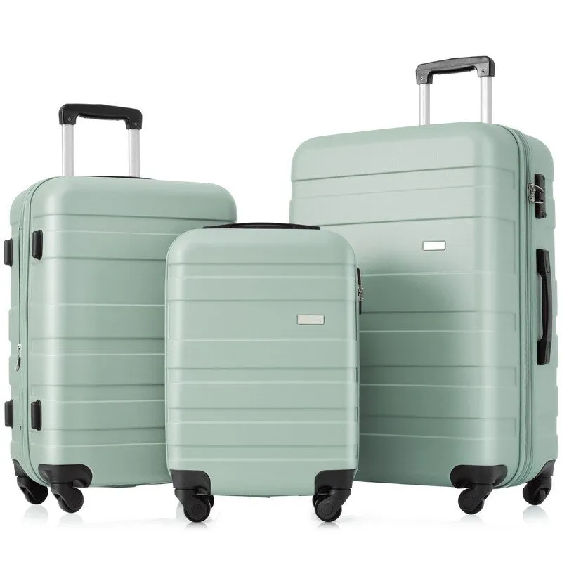 3pcs Hardshell Luggage Sets Lightweight Expandable Suitcase
