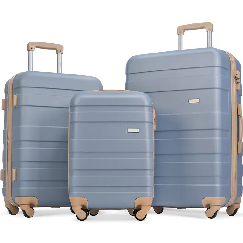 3pcs Hardshell Luggage Sets Lightweight Expandable Suitcase