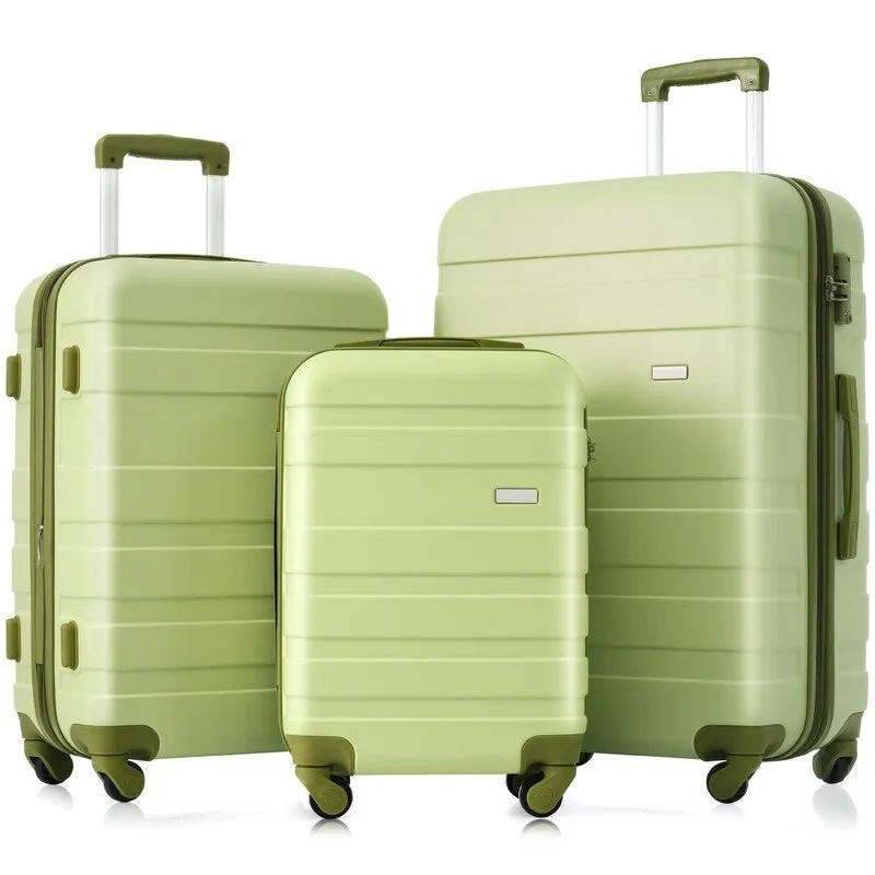 3pcs Hardshell Luggage Sets Lightweight Expandable Suitcase