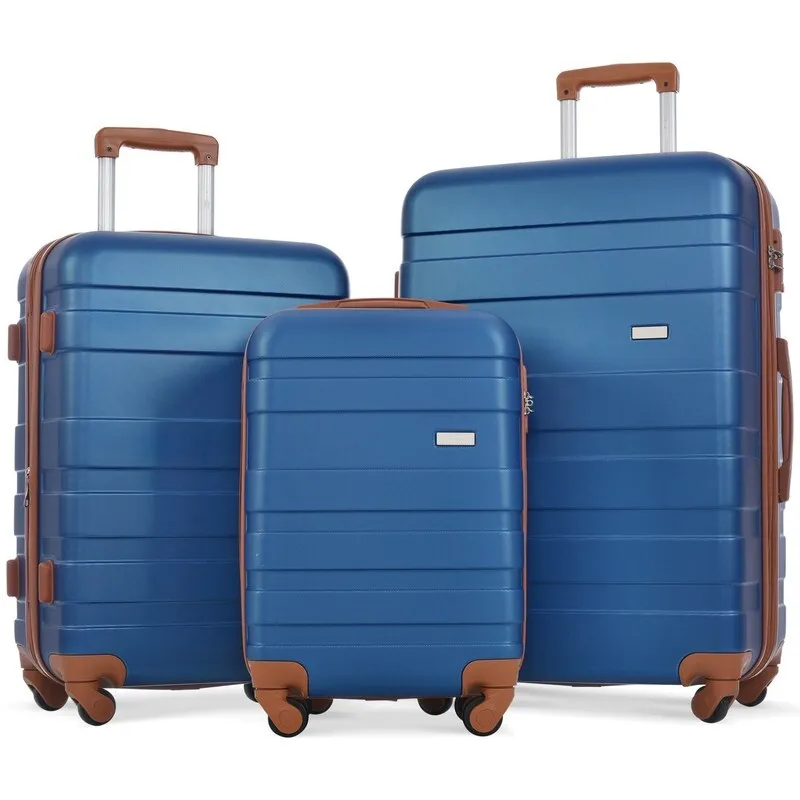 3pcs Hardshell Luggage Sets Lightweight Expandable Suitcase