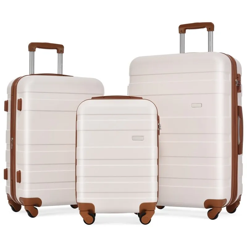 3pcs Hardshell Luggage Sets Lightweight Expandable Suitcase