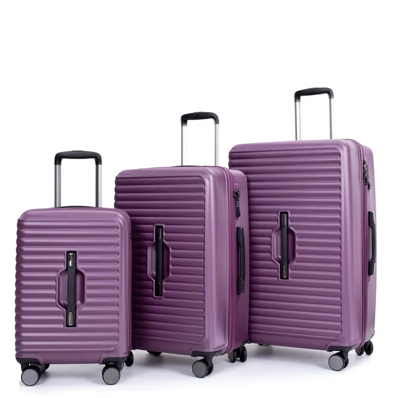 3PCS PC ABS Lightweight Suitcase,Luggage Sets with 2 Hooks,360°Double Spinner Wheels and TSA Lock