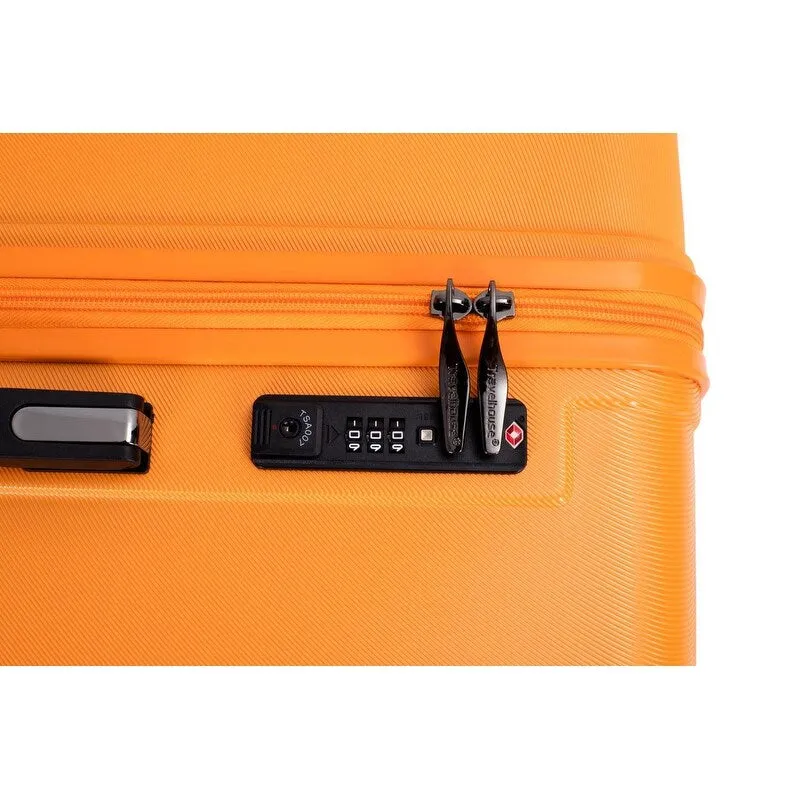 3PCS PC ABS Lightweight Suitcase,Luggage Sets with 2 Hooks,360°Double Spinner Wheels and TSA Lock