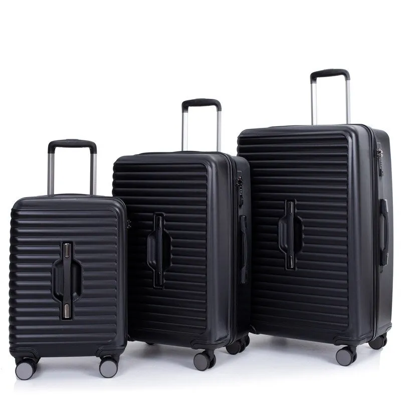 3PCS PC ABS Lightweight Suitcase,Luggage Sets with 2 Hooks,360°Double Spinner Wheels and TSA Lock