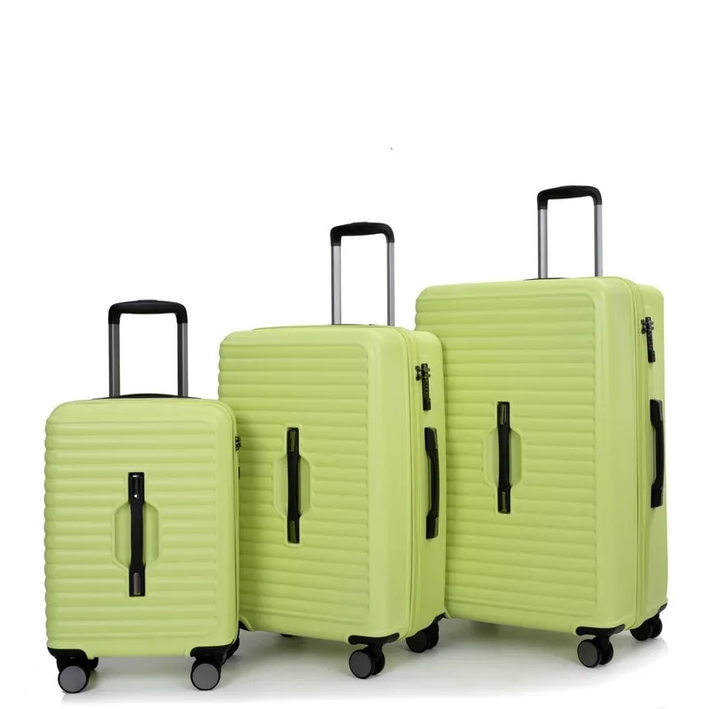 3PCS PC ABS Lightweight Suitcase,Luggage Sets with 2 Hooks,360°Double Spinner Wheels and TSA Lock