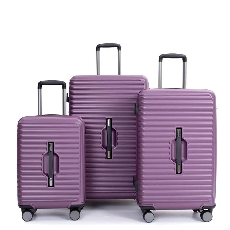 3PCS PC ABS Lightweight Suitcase,Luggage Sets with 2 Hooks,360°Double Spinner Wheels and TSA Lock