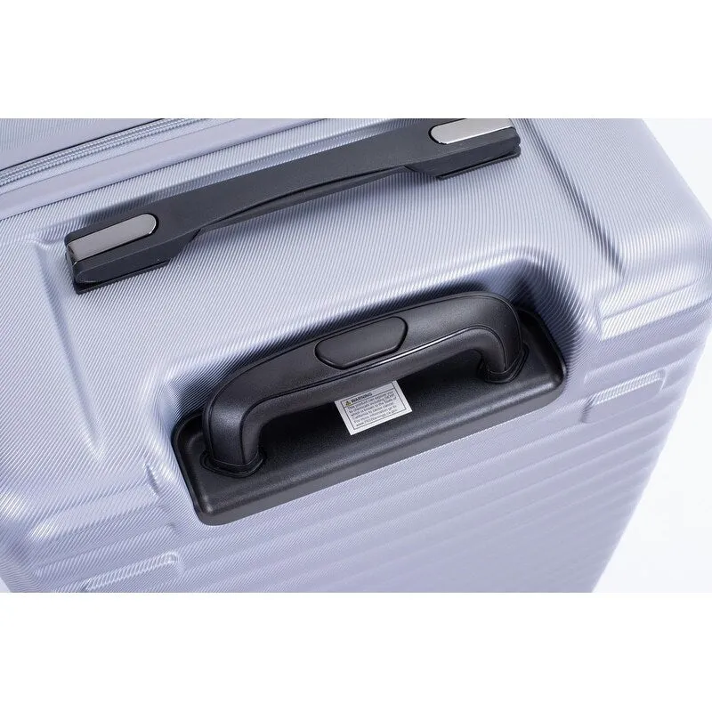 3PCS PC ABS Lightweight Suitcase,Luggage Sets with 2 Hooks,360°Double Spinner Wheels and TSA Lock