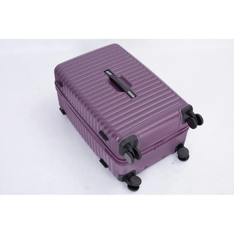 3PCS PC ABS Lightweight Suitcase,Luggage Sets with 2 Hooks,360°Double Spinner Wheels and TSA Lock