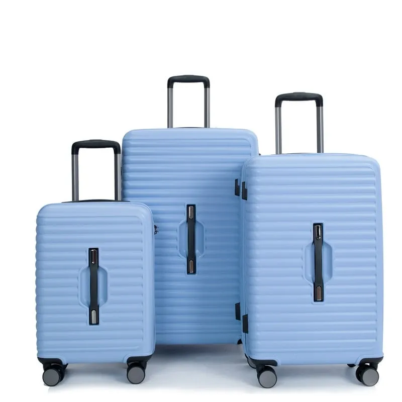 3PCS PC ABS Lightweight Suitcase,Luggage Sets with 2 Hooks,360°Double Spinner Wheels and TSA Lock