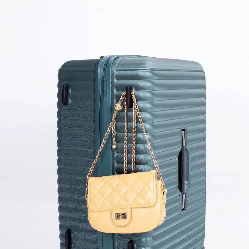 3PCS PC ABS Lightweight Suitcase,Luggage Sets with 2 Hooks,360°Double Spinner Wheels and TSA Lock