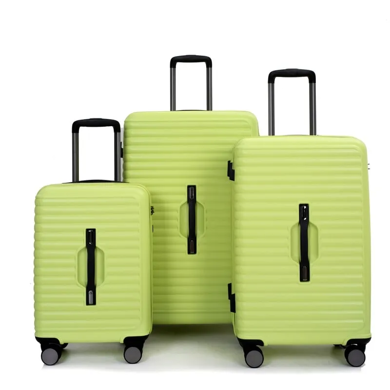 3PCS PC ABS Lightweight Suitcase,Luggage Sets with 2 Hooks,360°Double Spinner Wheels and TSA Lock