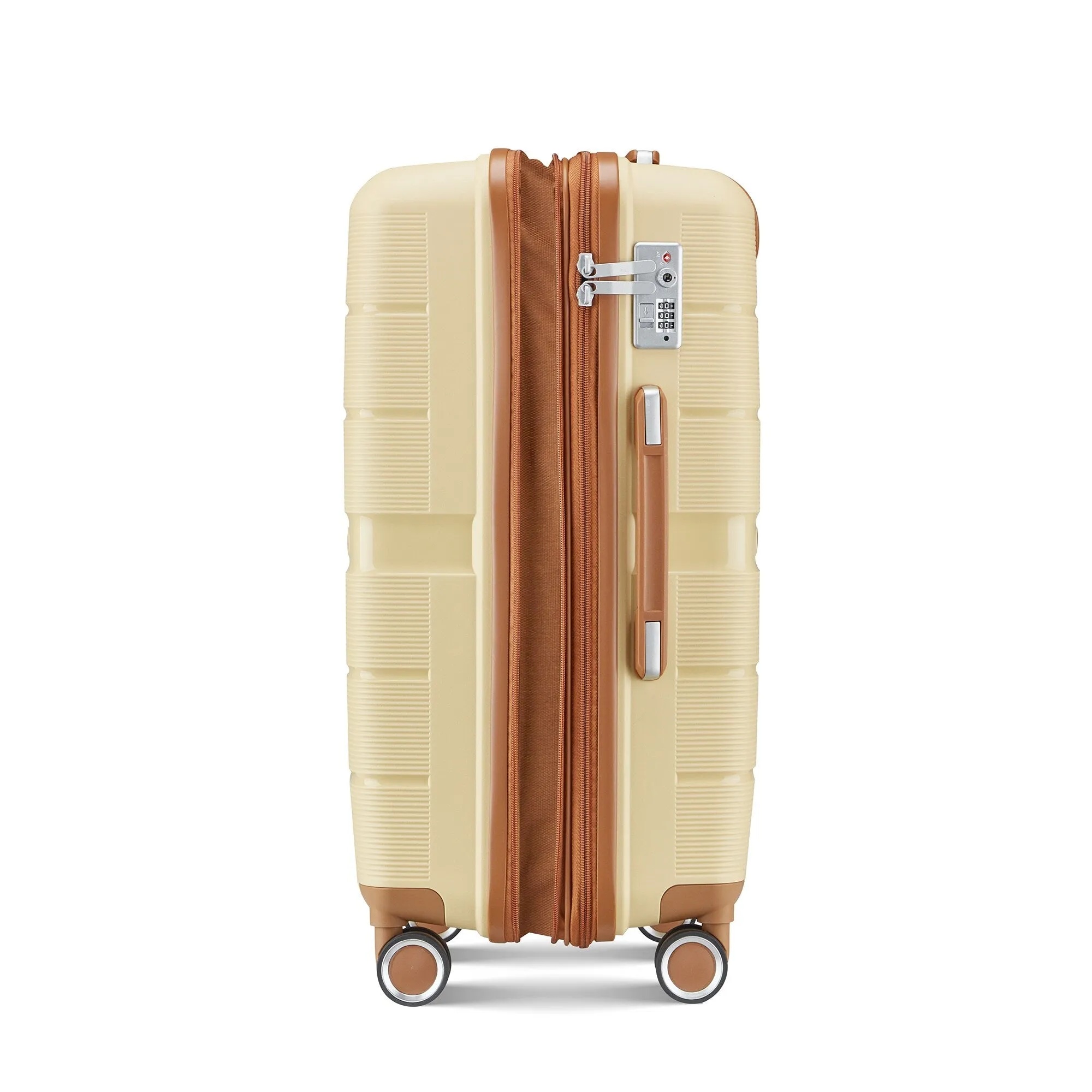 4 Piece Luggage Sets with Adjustable Handle and TSA Lock, Expandable Suitcase with Zippered Pocket (14/20/24/28)