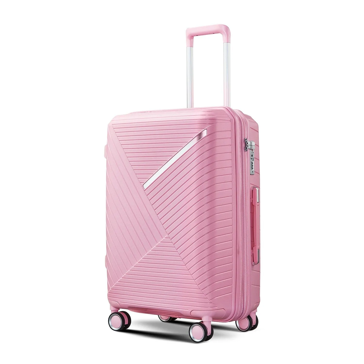4 Piece Luggage Sets with Adjustable Handle and TSA Lock, Expandable Suitcase with Zippered Pocket (14/20/24/28)