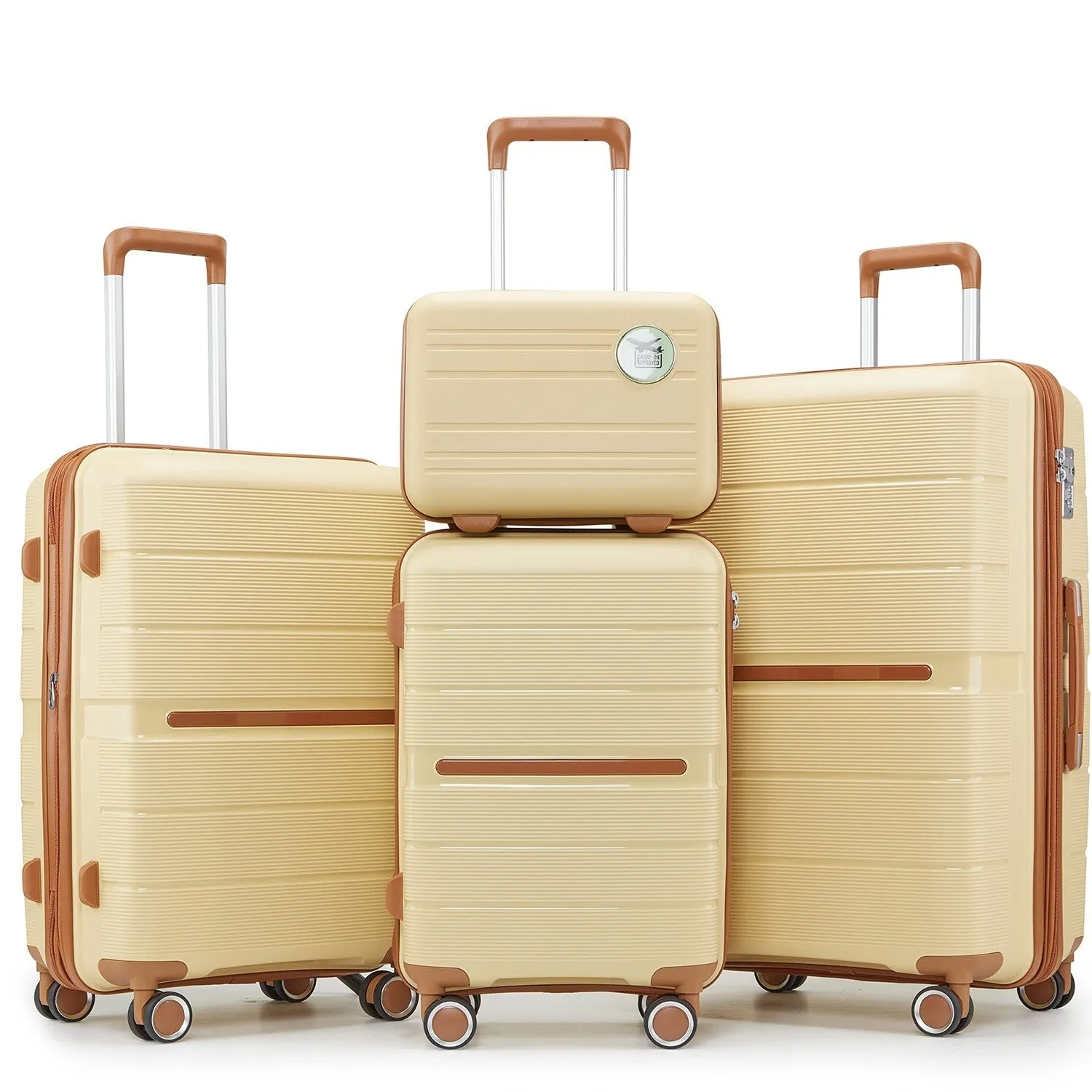4 Piece Luggage Sets with Adjustable Handle and TSA Lock, Expandable Suitcase with Zippered Pocket (14/20/24/28)