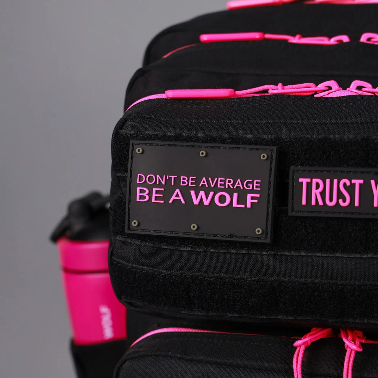 45L Backpack Black Neon Pink