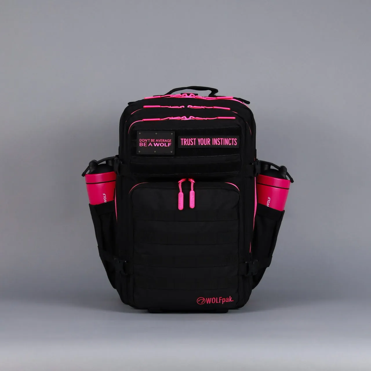 45L Backpack Black Neon Pink