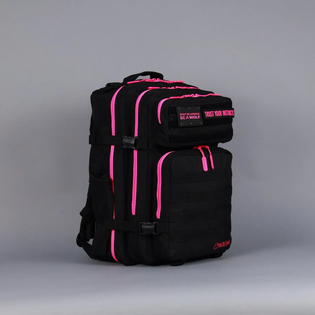 45L Backpack Black Neon Pink