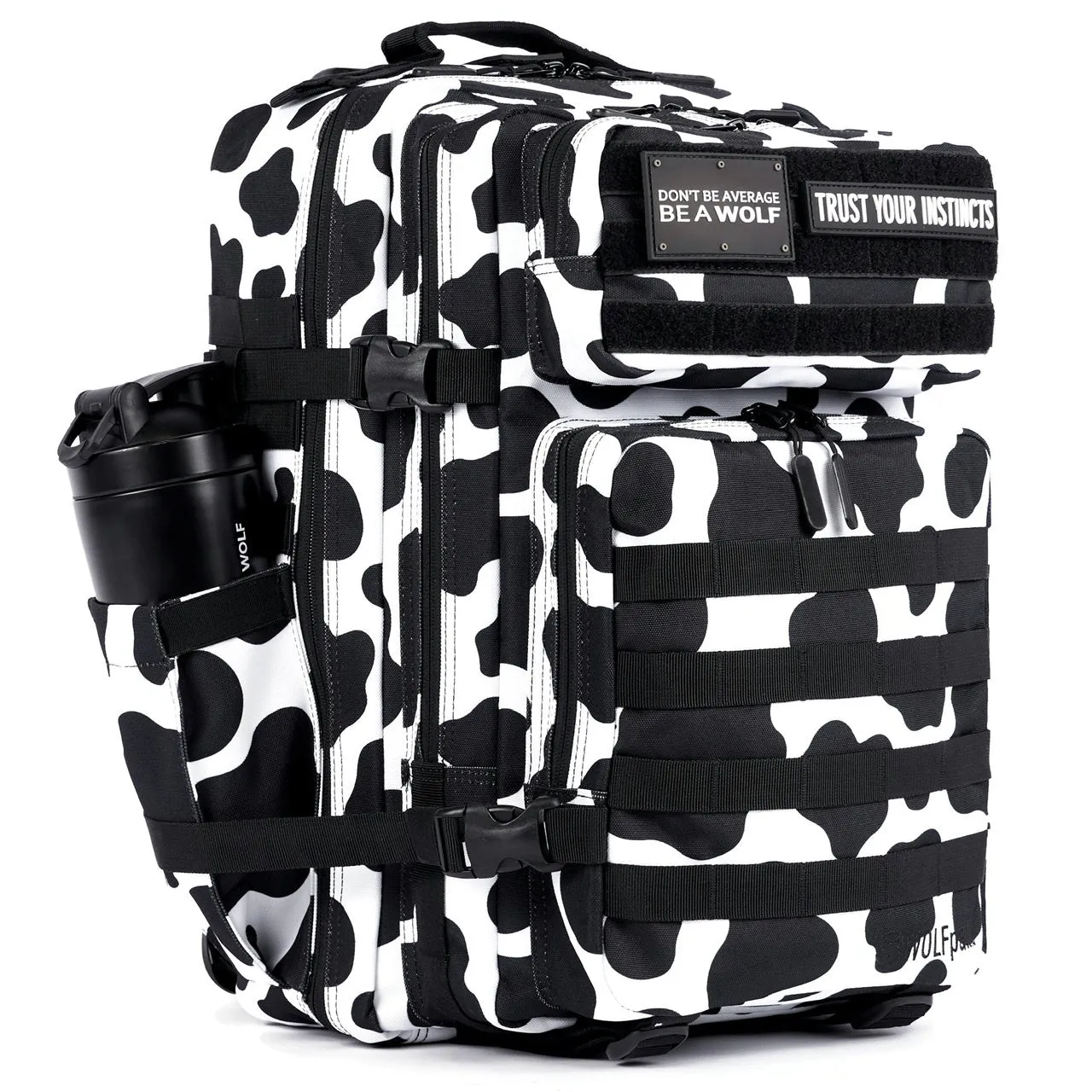 45L Backpack Black White Cow (SALE)