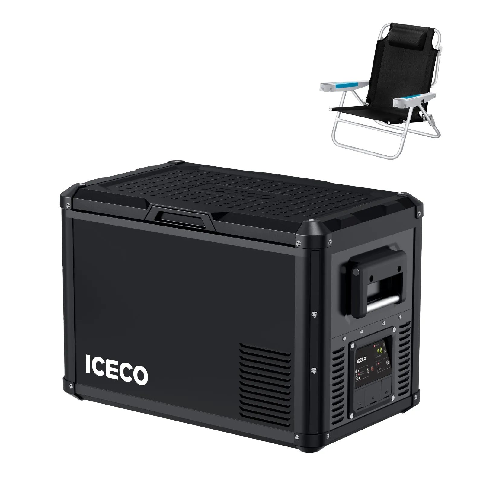 47.5QT VL45ProS Portable Fridge Freezer with BC75 Beach Chair | ICECO