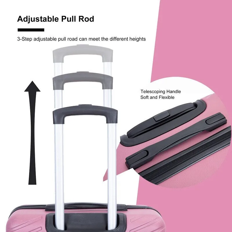4PCS ABS Lightweight Suitcase Luggage Set with Rotating Wheels,24" and 28" with TSA Lock