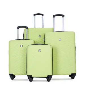 4PCS ABS Lightweight Suitcase Luggage Set with Rotating Wheels,24" and 28" with TSA Lock