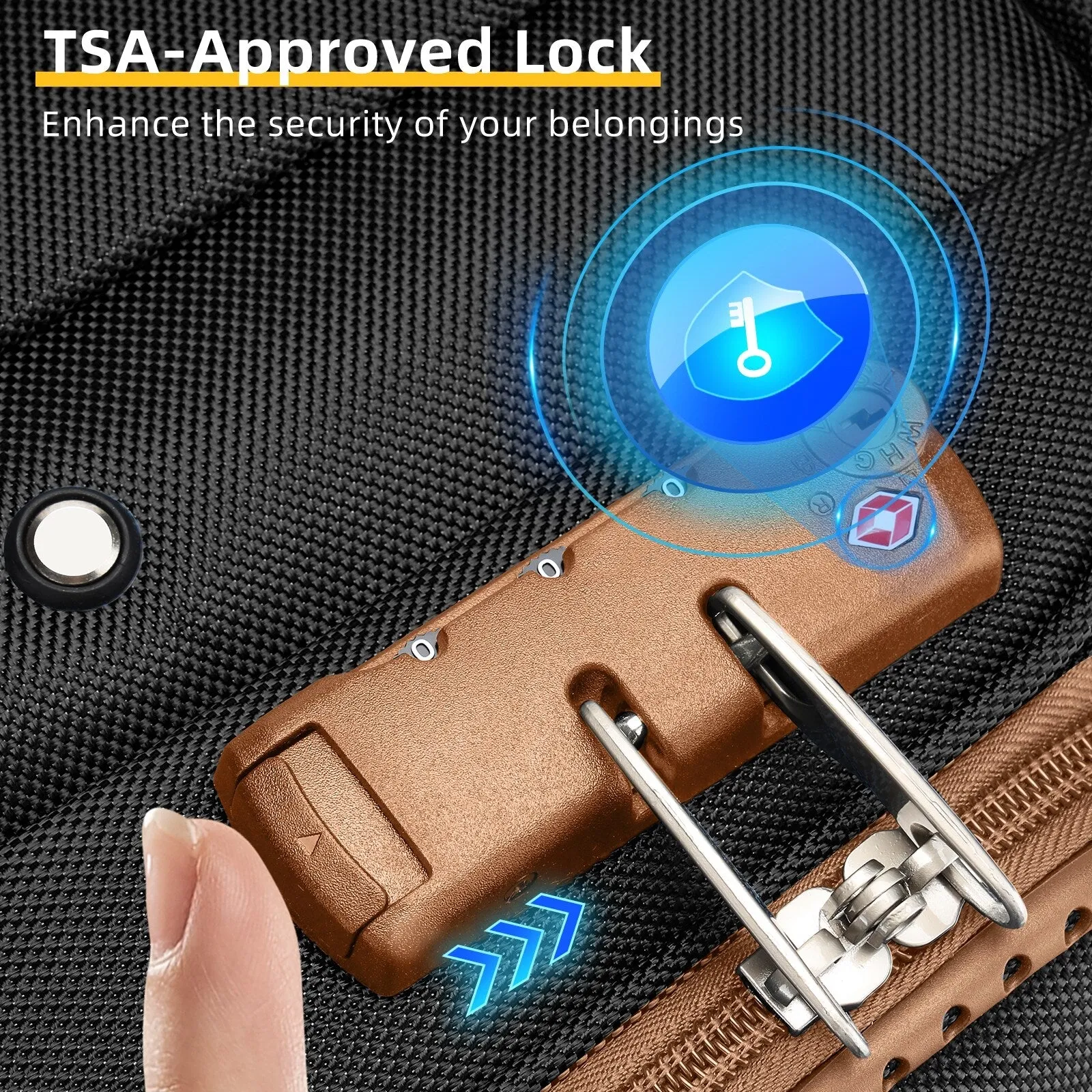 5 Pcs Softside Expandable Suitcases Set with Spinner Wheels & TSA Lock